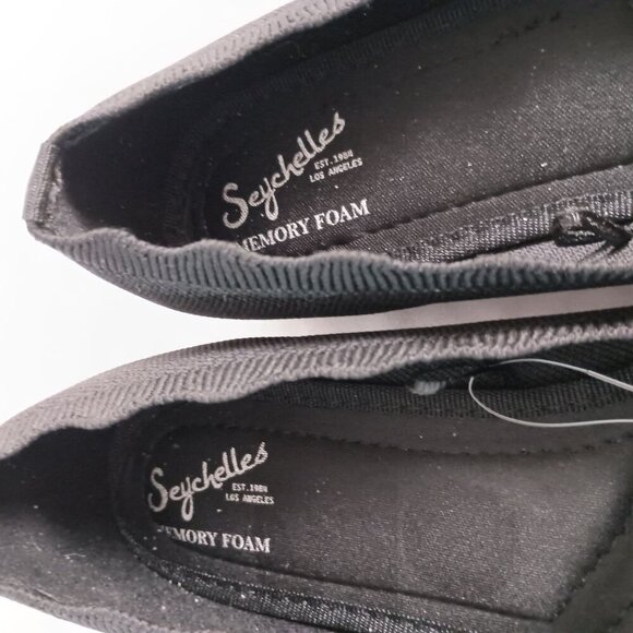 Seychelles Black Ballet Flats Women’s 10 Pointed Toe Memory Foam Comfort - Picture 8 of 9